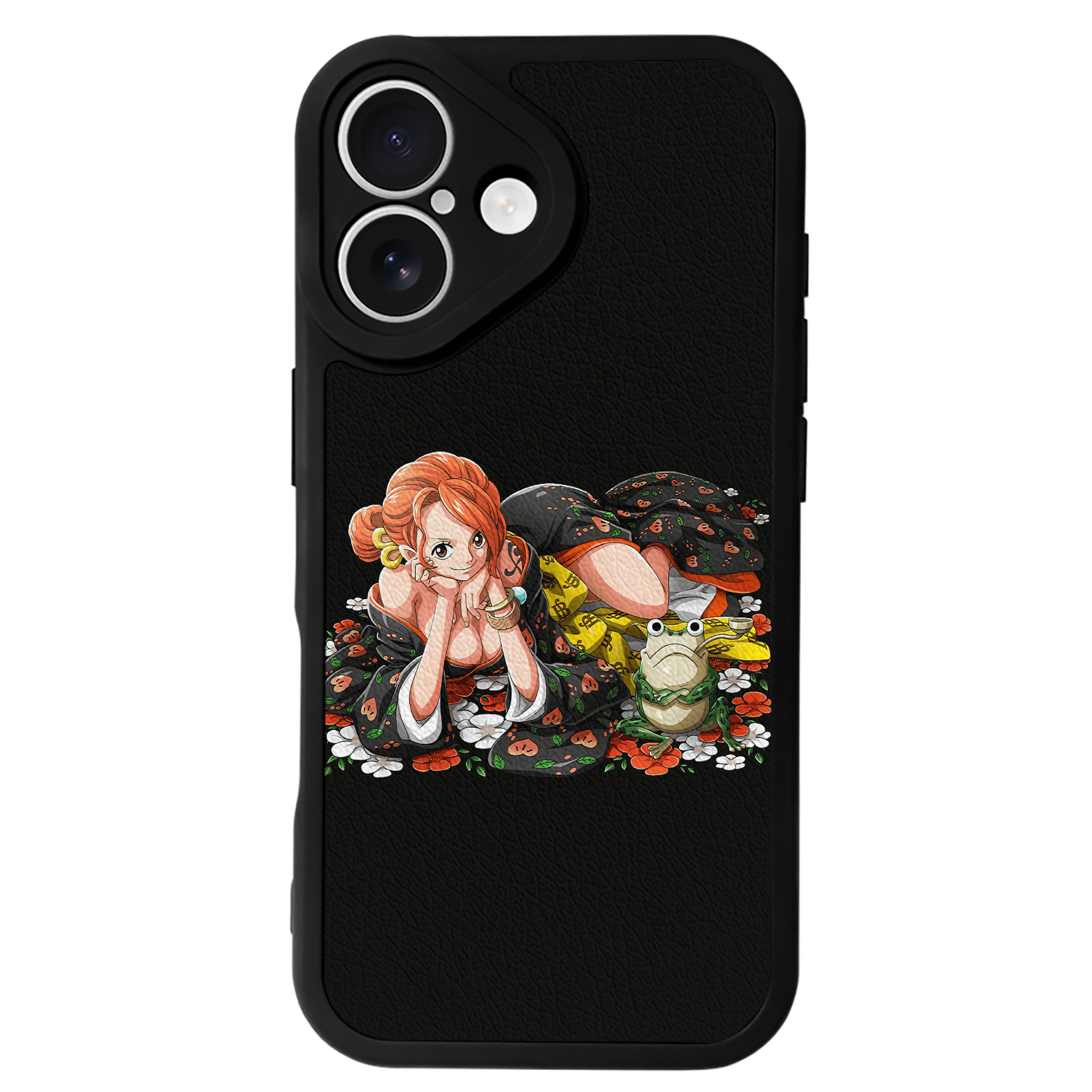 （画像用） ワンピース ナミ ONE PIECE Nami 【iPhone 16シリーズ対応】シリコンスマホケース（レザー調） 材質：シリコン